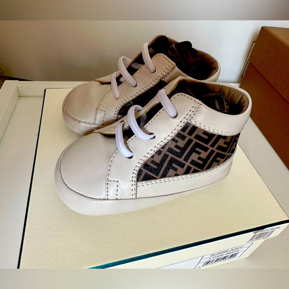 Fendi Baby's FF Logo Crib Sneakers